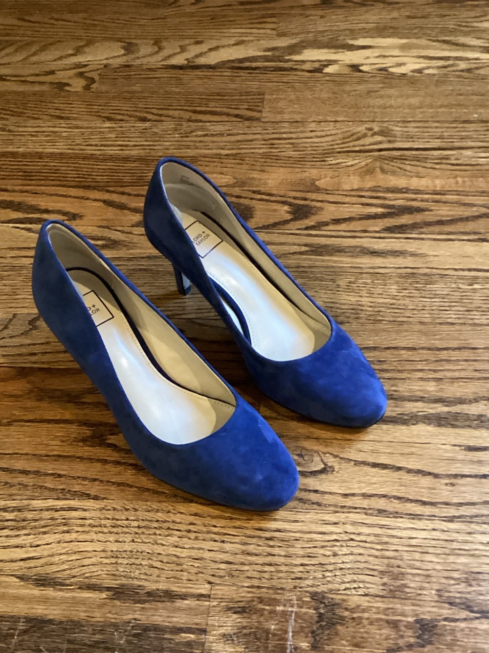 Lord & Taylor Blue Suede Pumps